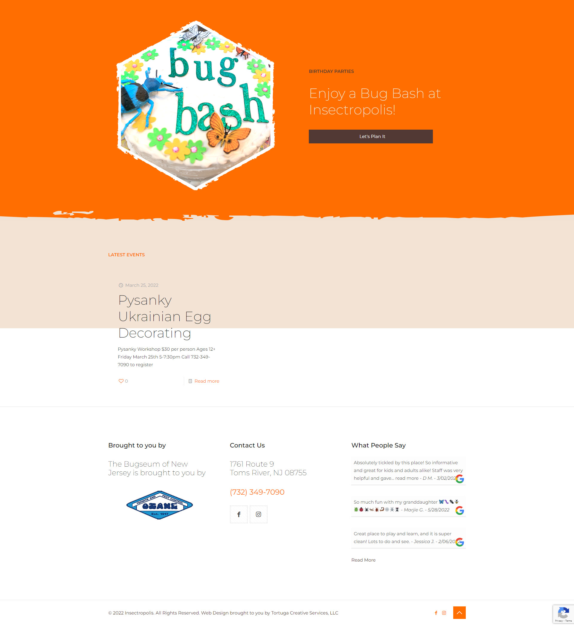 Insectropolis Bugseum of New Jersey Website